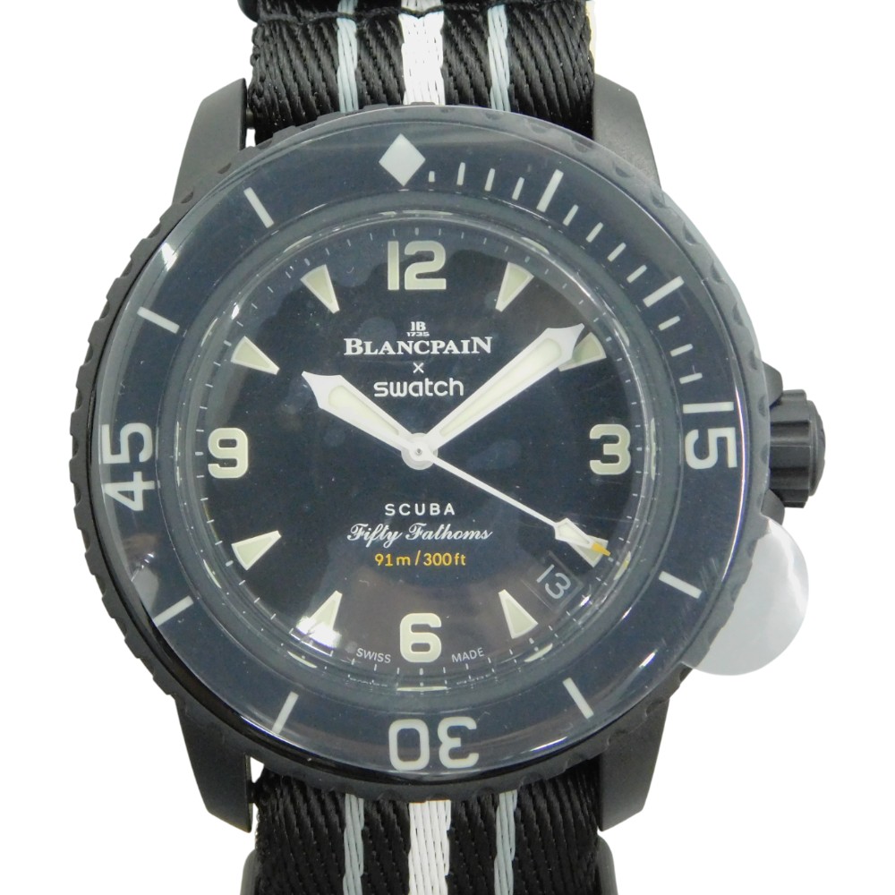 未使用Blancpain純正ストラップ／ブラック／手縫い仕様 ブランパン