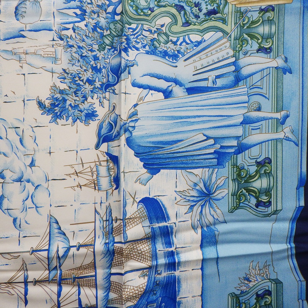 楽天市場】HERMES エルメス カレ90 スカーフ 『AZVLEJOS（大航海時代に