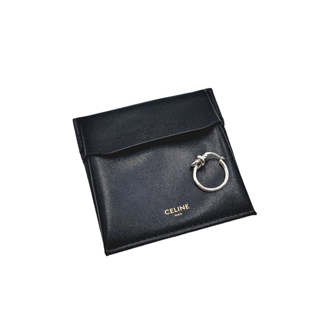 楽天市場】CELINE セリーヌ SCA1233 ノットスモール フープピアス 片耳