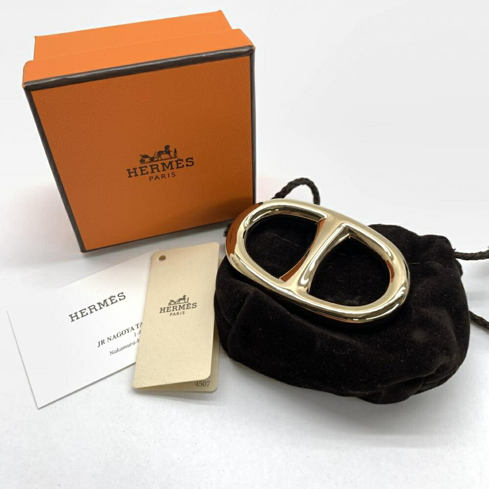 楽天市場】HERMES エルメス スカーフリング シェーヌダンクル GP