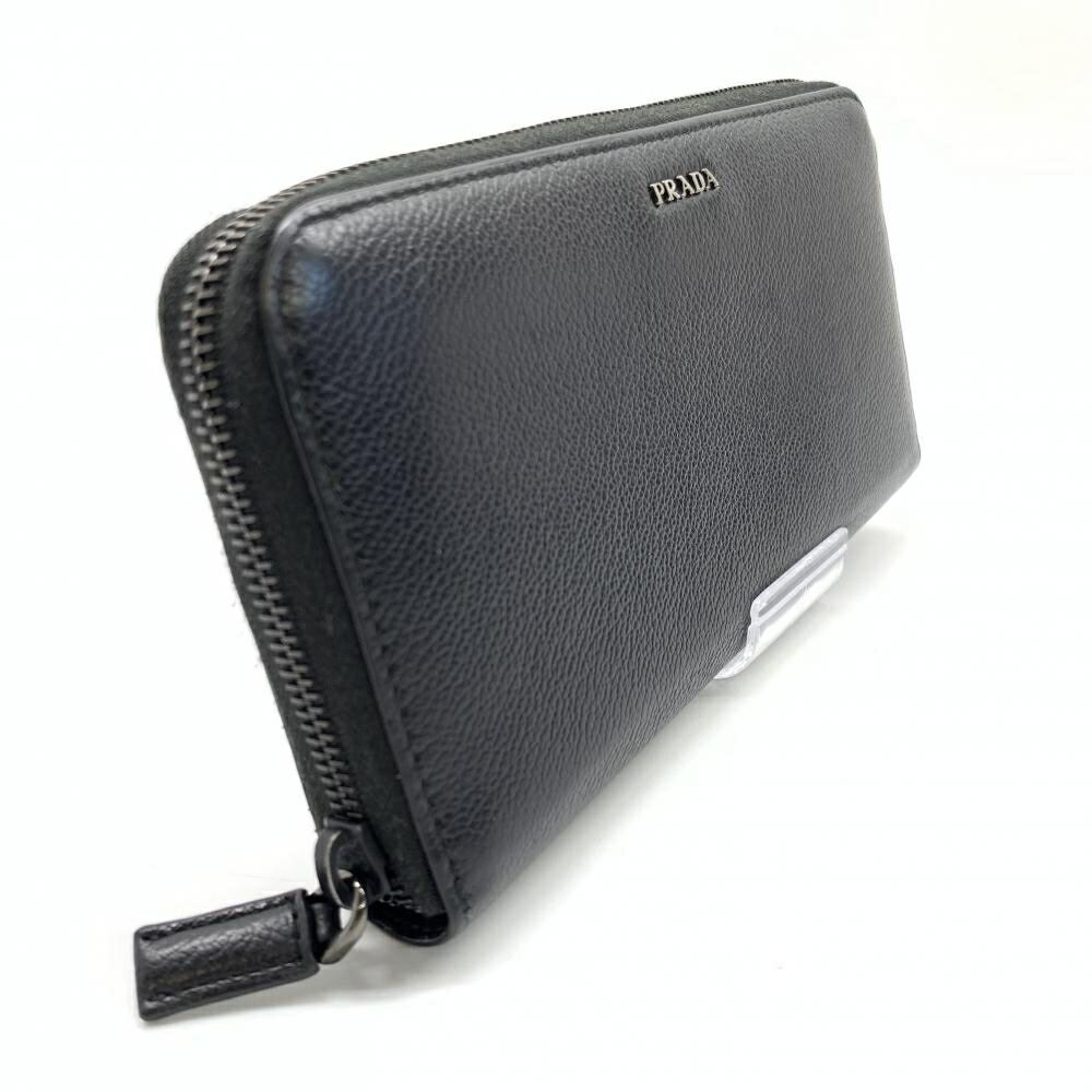 楽天市場】PRADA プラダ 2ML317 ラウンドファスナー長財布 レザー 黒