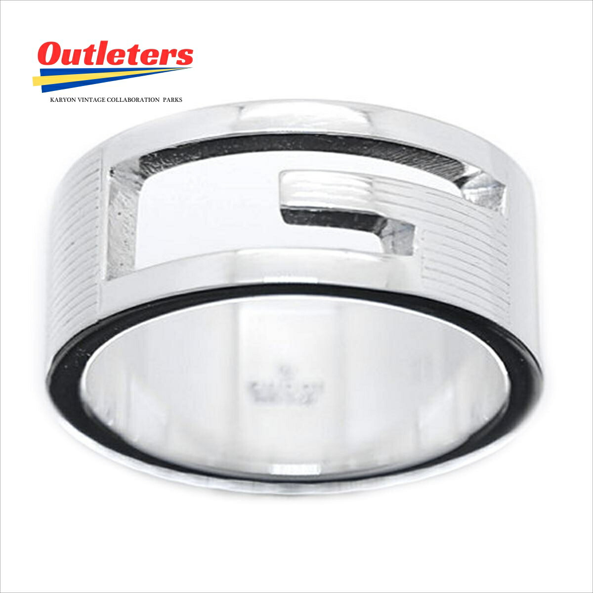 楽天市場】グッチ ダイアゴナル インターロッキングG リング シルバー