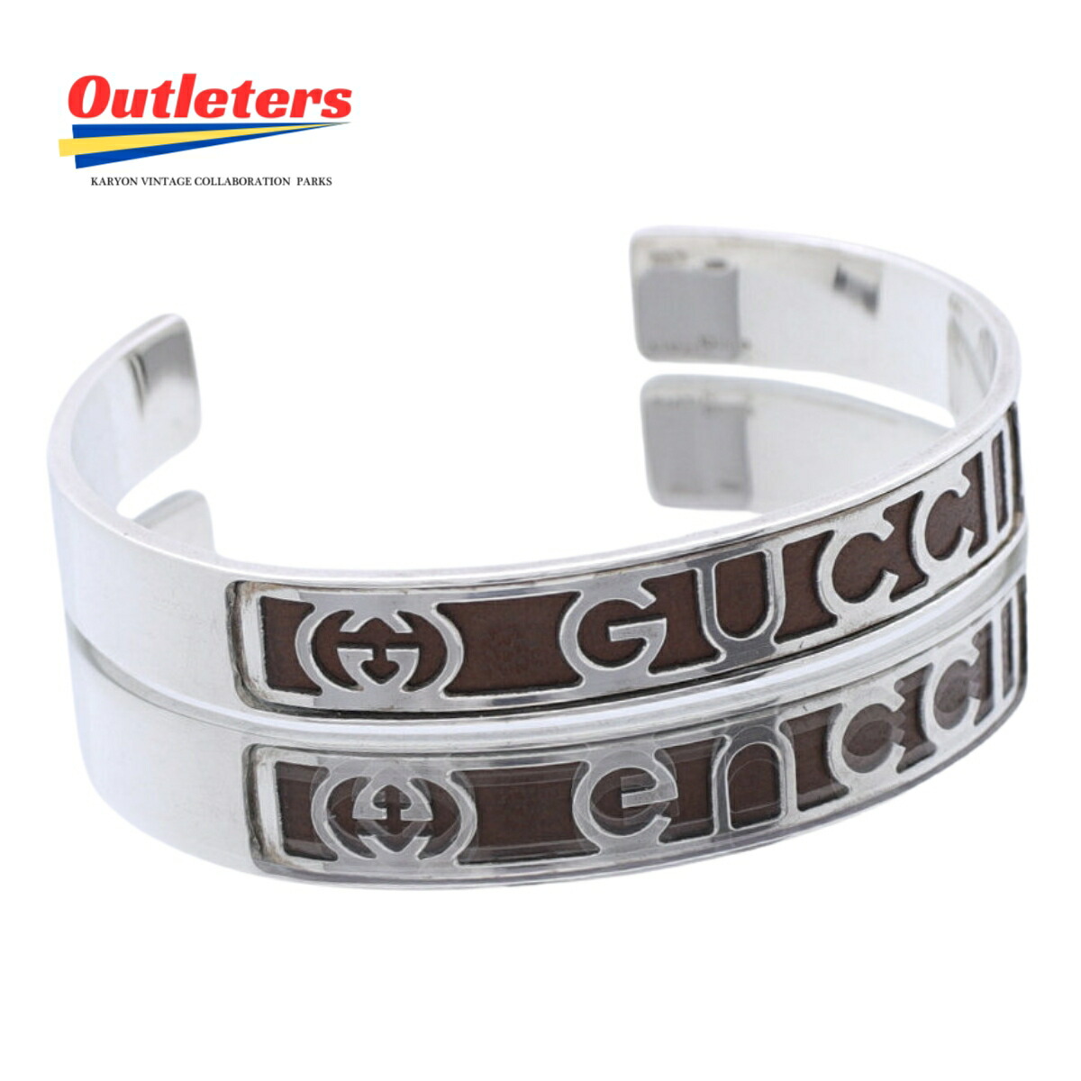 楽天市場】【動画有】グッチ GUCCI バングル ブレスレット ロゴ