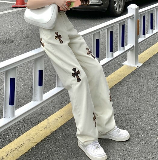 楽天市場】レオパード 十字架 ズボン パンツ ボトムス デニム ジーンズ