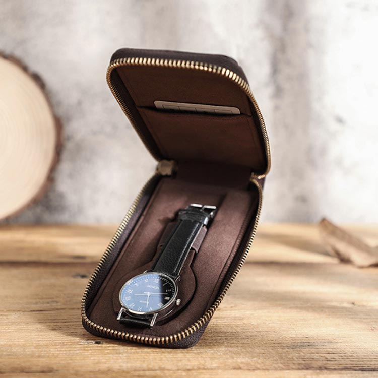 楽天市場】長方型 時計袋 ケース 時計ケース 旅行 1本用 牛革 腕時計