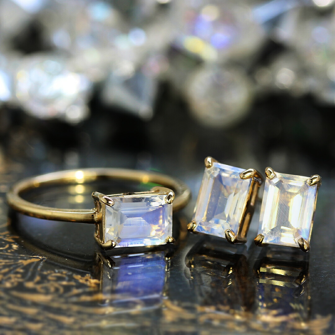 楽天市場】0.7ct相当ロイヤルブルームーンストーン K10イエロー