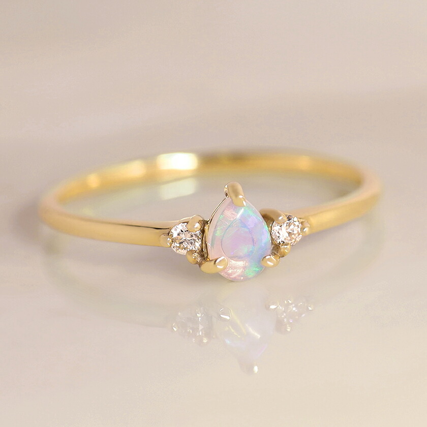 楽天市場】オーストラリア産オパール ダイヤモンド K18 K10 カラー