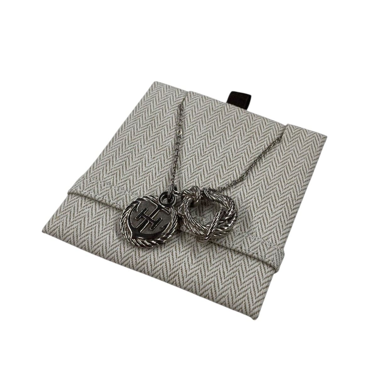 楽天市場】【中古】HERMESコルダージュ ロープ ネックレス シルバー