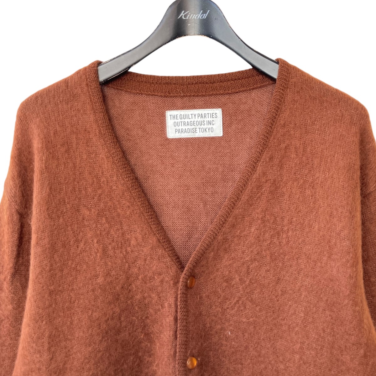 楽天市場】【中古】WACKO MARIAモヘアカーディガン ブラウン サイズ：L