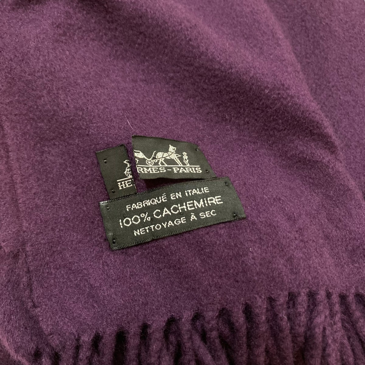 楽天市場】【中古】HERMESカシミヤマフラー パープル【価格見直し