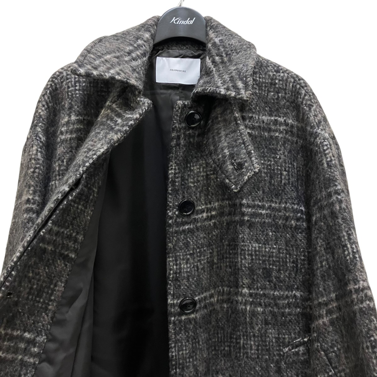 楽天市場】【中古】FRAMeWORKシャギーチェックバルカラーコート