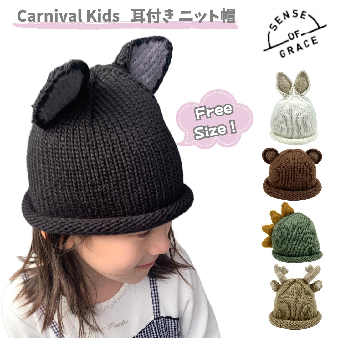 楽天市場】【3/2まで☆5％OFFクーポン配布中】動物 ニット帽 ネコ耳