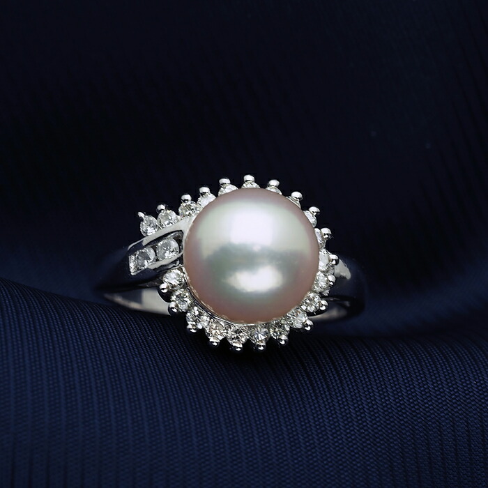 楽天市場】プラチナ900 アコヤ本真珠 リング 9-9.5mm 13号 サイズ直し