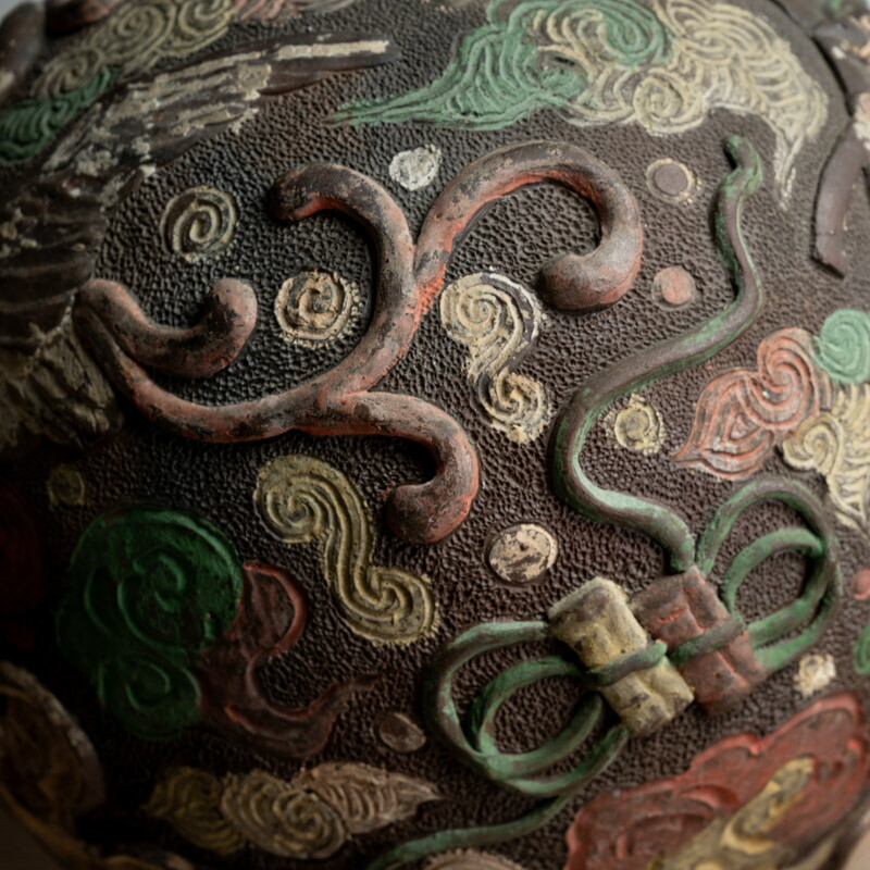 楽天市場】骨董○琉球焼色絵陽刻鳳凰文大壺○浮彫 | 江戸時代頃-19世紀