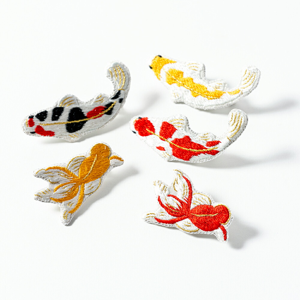 楽天市場】幸運を呼ぶ 江戸刺繍の金魚ブローチ・鯉ブローチ おしゃれ