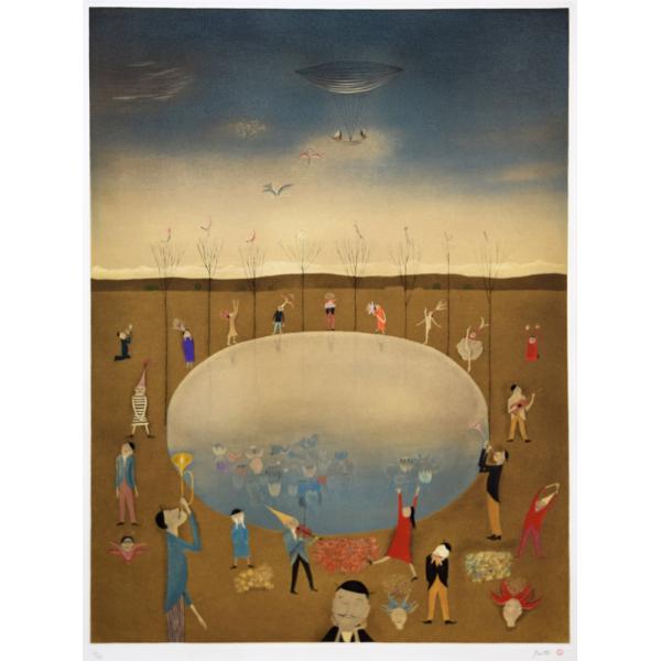 楽天市場】斎藤 真一「ライムライト」銅版画・限定品 盲目の旅芸人