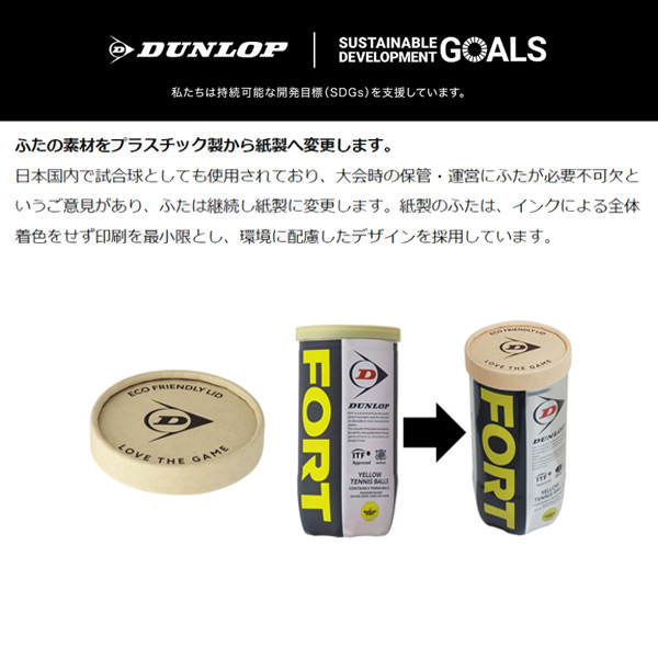 楽天市場】【2球入×15缶セット(箱なし)】DUNLOP（ダンロップ）「FORT