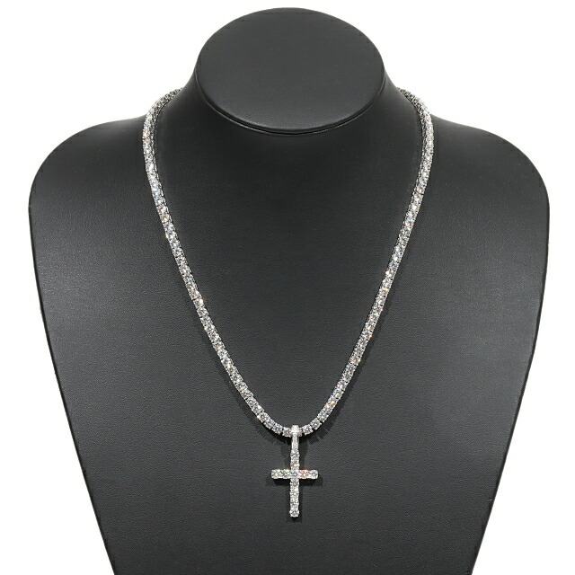 楽天市場】モアサナイト テニスネックレス Moissanite クロス