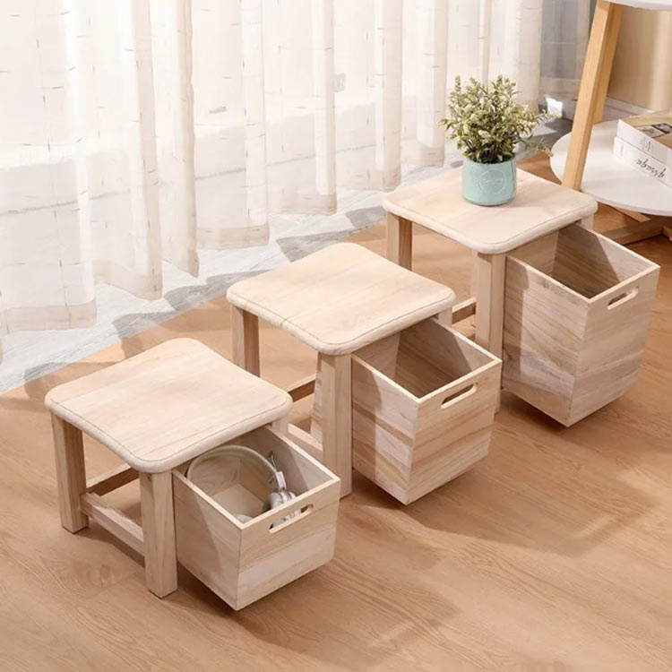 楽天市場】 収納ボックス 木製 引き出し付き イス 収納 収納スツール