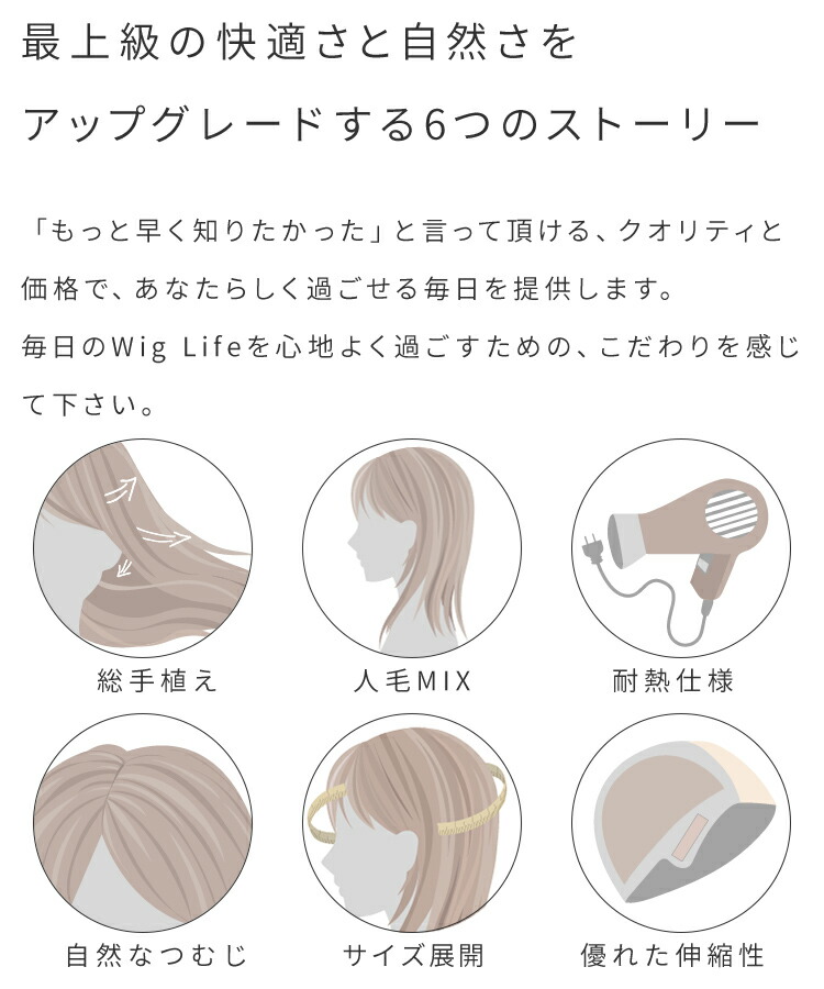 楽天市場】【返品保証あり】ウィッグ ショート 自然 人毛ミックス 医療