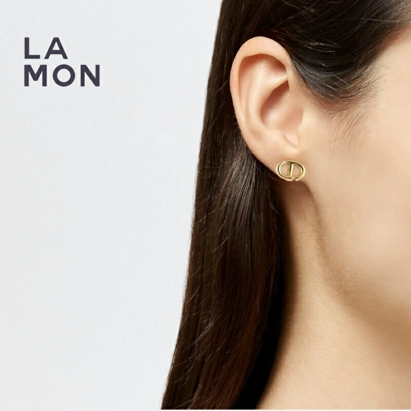 楽天市場】【新品】ディオール ピアス DIOR CD NAVY STUDS メタル