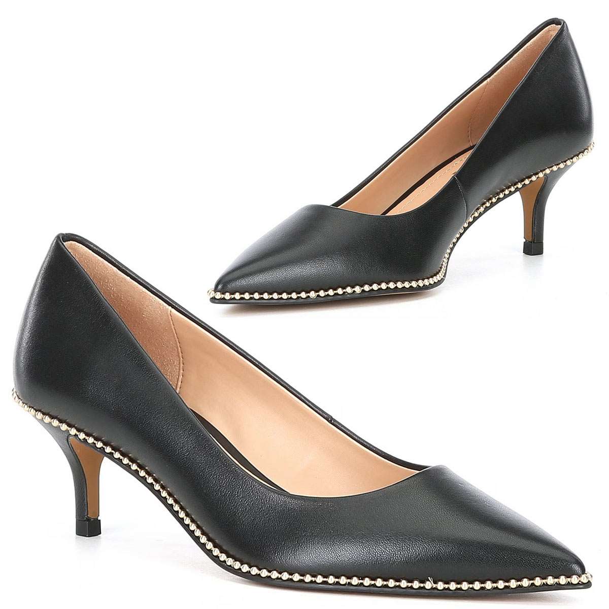 楽天市場】コーチ パンプス ローヒール 歩きやすい ポインテッドトゥ