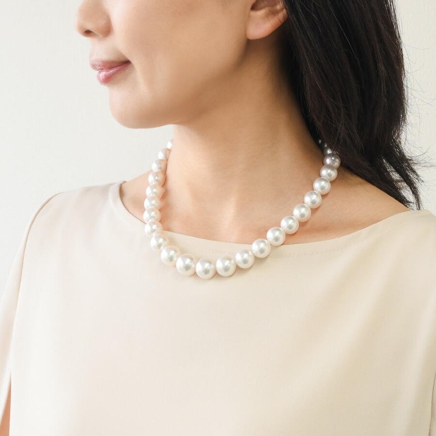 楽天市場】鑑別書付 15mm 白蝶真珠 ネックレス 保管専用ケース パール