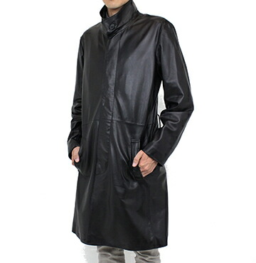 楽天市場】100cm レザーロングコート S〜3L ラム革 ラムスキン 羊革 革