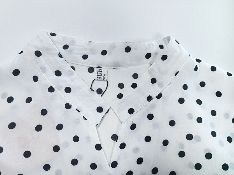 楽天市場】ドット柄 スキッパー 半袖ブラウス シャツ レディース 半袖