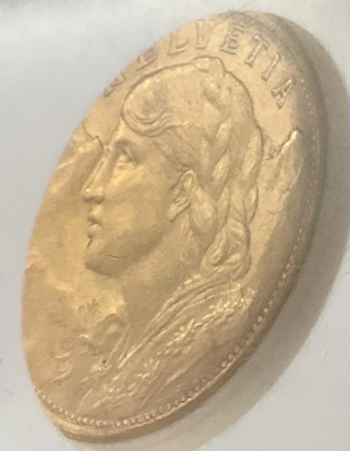 楽天市場】1935年 LB スイス ヘルヴェティア 20フラン 金貨 アルプスの