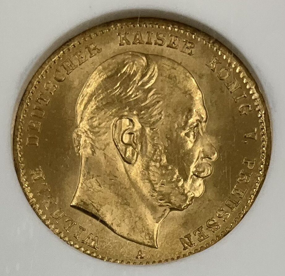 楽天市場】1873年 A ドイツ ヴィルヘルム1世 10マルク 金貨