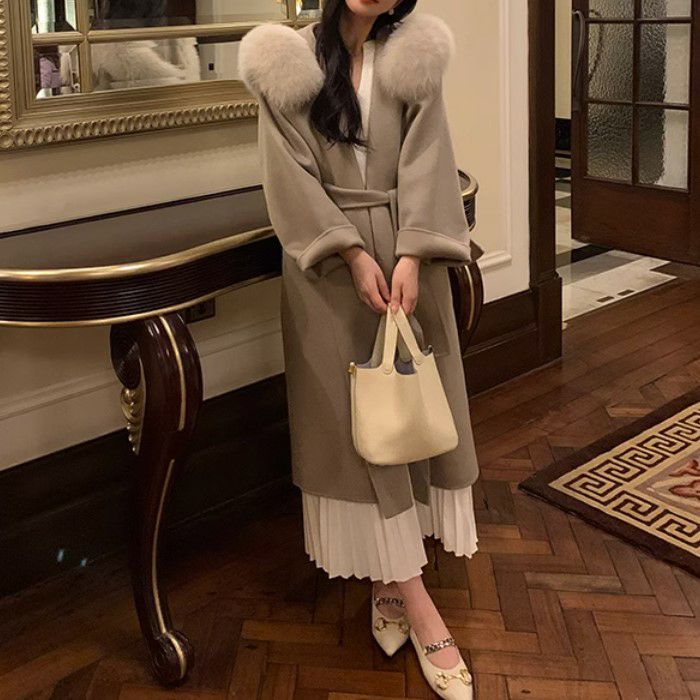 楽天市場】【送料無料】2023 AW 新作 3color ウール ロング ガウン