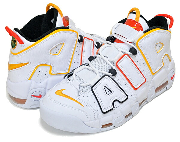 楽天市場】NIKE AIR MORE UPTEMPO RAYGUNS white/university gold