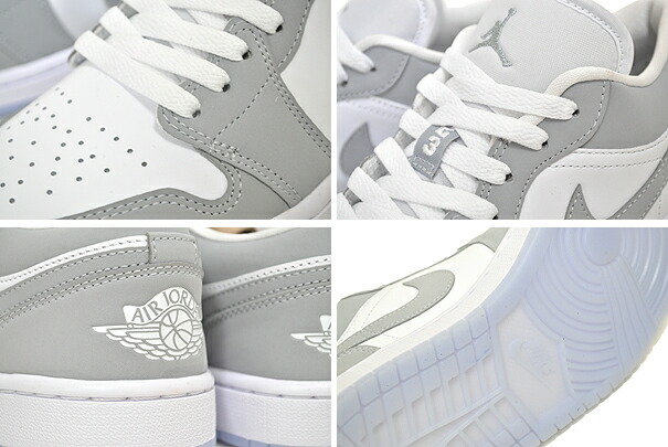 楽天市場】NIKE WMNS AIR JORDAN 1 LOW white/wolf grey-aluminum