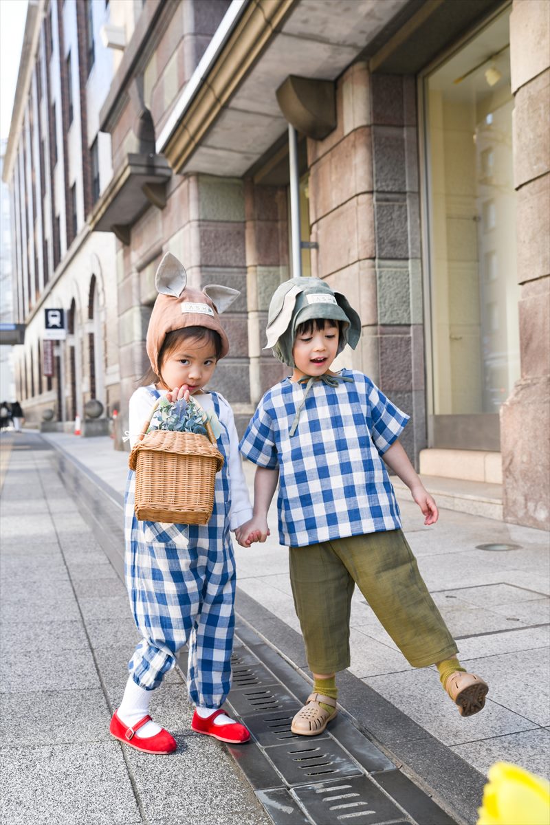 楽天市場】オーガニックズー Pottery Blue Gingham Boxy T-Shirt 0-6か