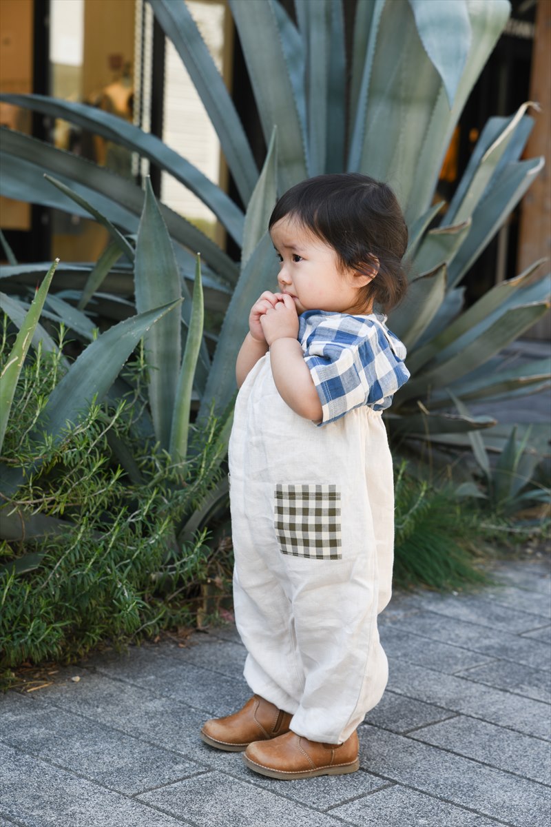 楽天市場】オーガニックズー Pottery Blue Gingham Boxy T-Shirt 0-6か