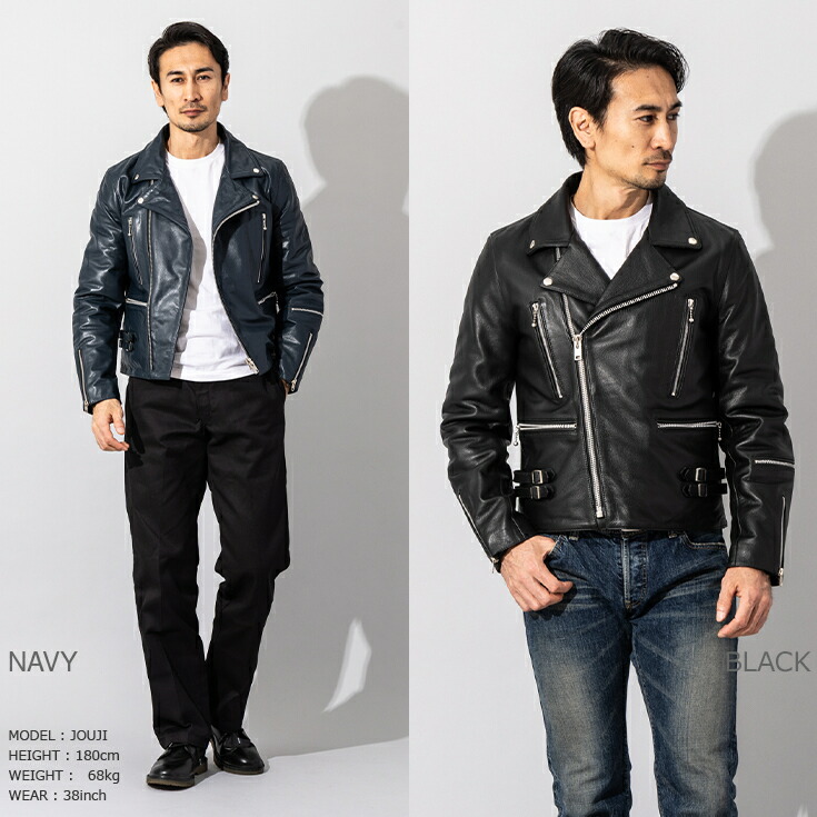 楽天市場】Horn Works 本革 UKタイプ ダブルライダースジャケット