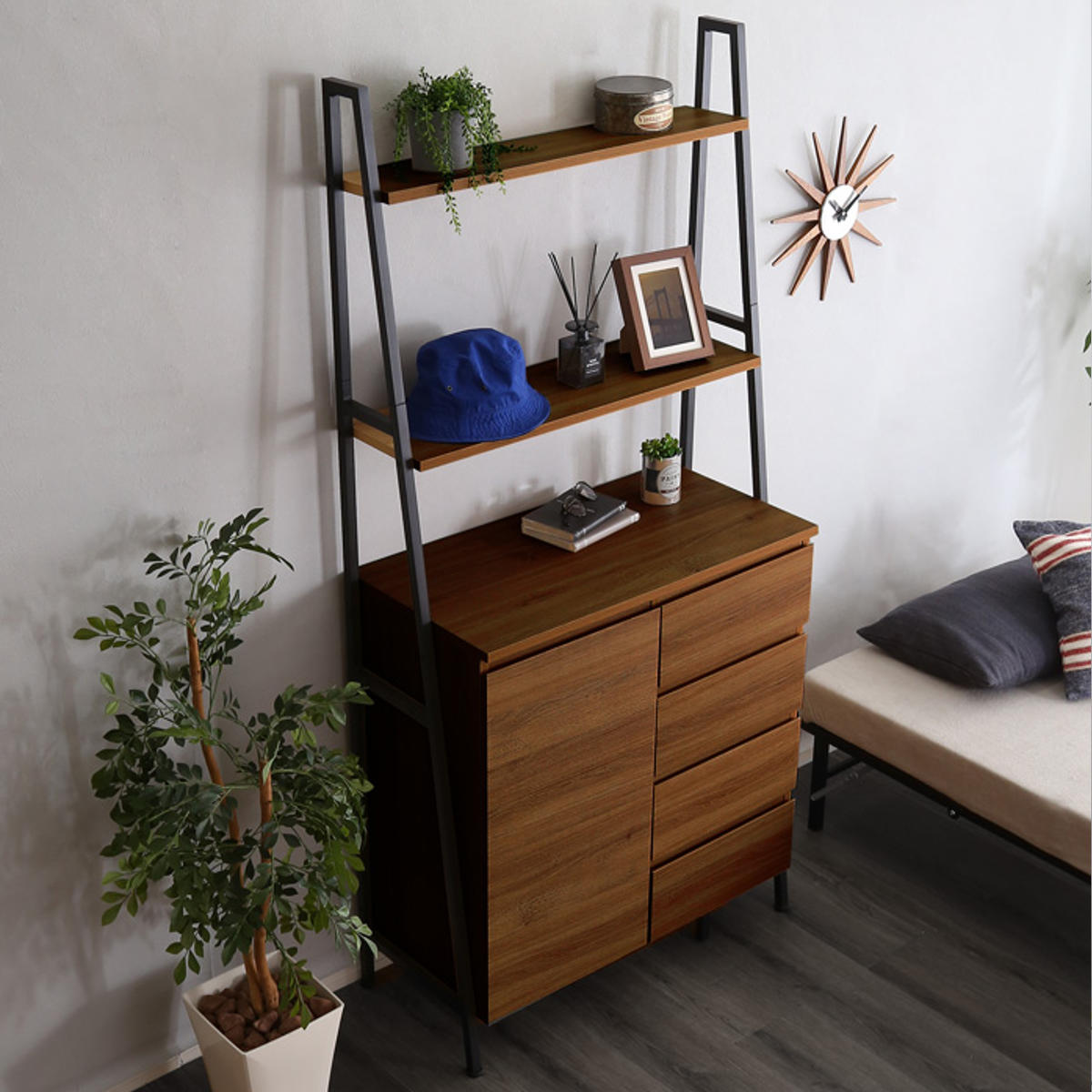 楽天市場】チェストラック 幅82.5cm ヴィンテージ調 片開き扉 チェスト