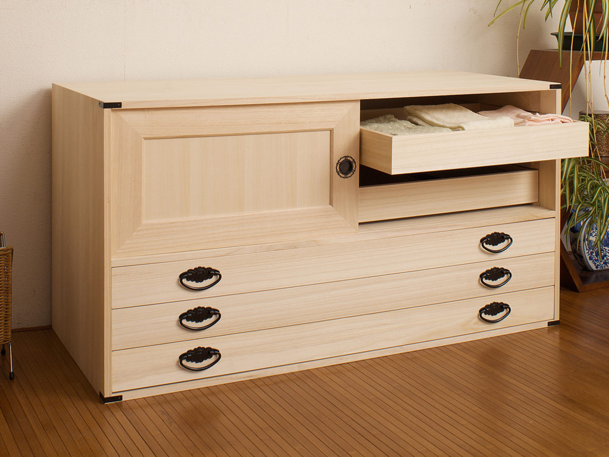 楽天市場】桐タンス 6段 引き戸タイプ 着物用 幅99 高さ98cm （ 桐