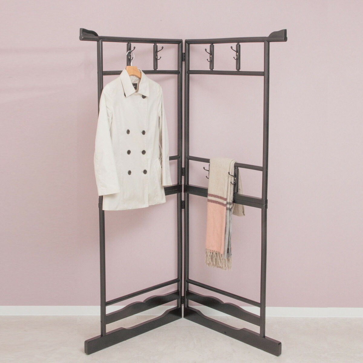 楽天市場】和風ハンガーラック 衣桁（2段タイプ）＜和室の着物掛けに