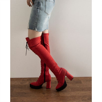楽天市場】ダイアナ DIANA ニーハイブーツ FA69200 （赤ストレッチ