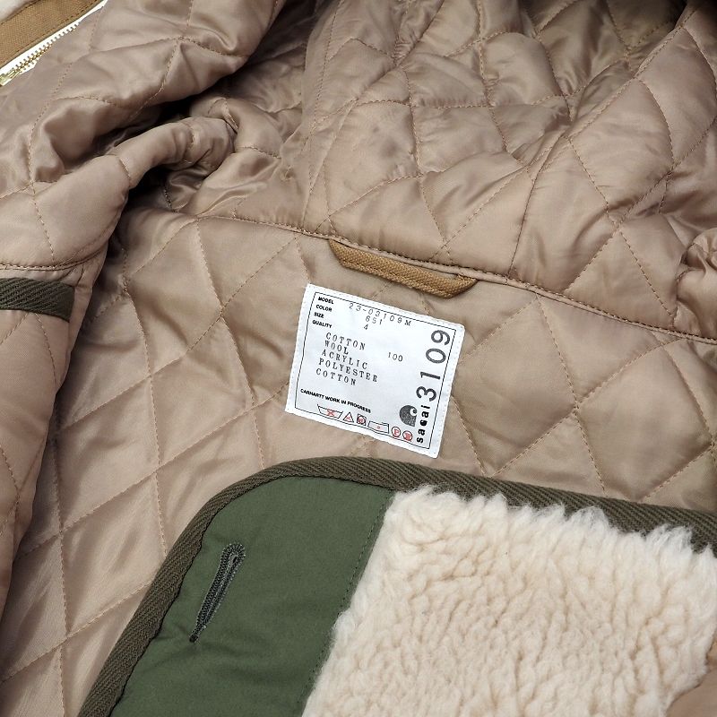 楽天市場】新品 23AW sacai × Carhartt WIP Canvas Parka Siberian