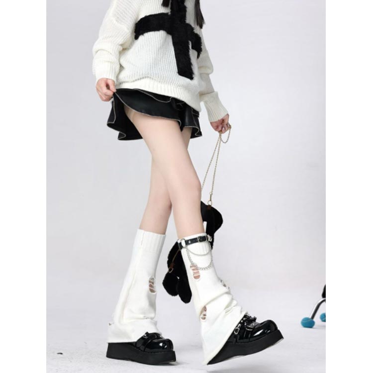 楽天市場】衣装 レッグウォーマー 原宿系 レディース 足カバー 可愛い