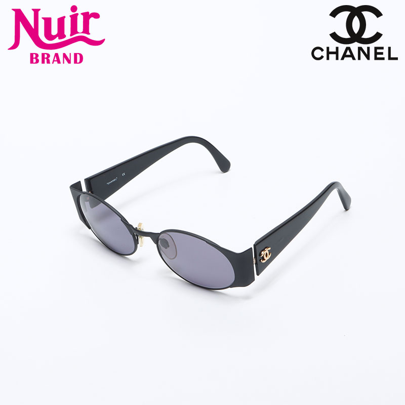 極美品CHANEL 美品☆CHANELココマーク付サングラス☆ブラック系☆