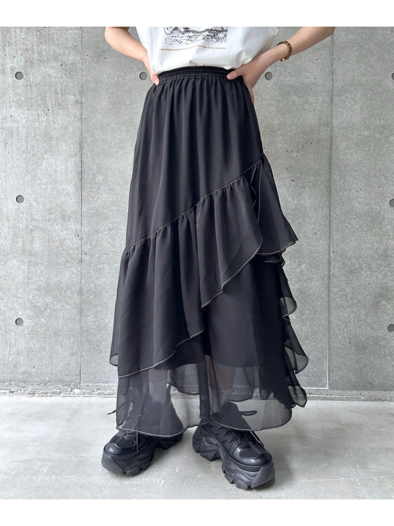 楽天市場】【SALE／63%OFF】ステッチフリルスカート PAGEBOY ページ