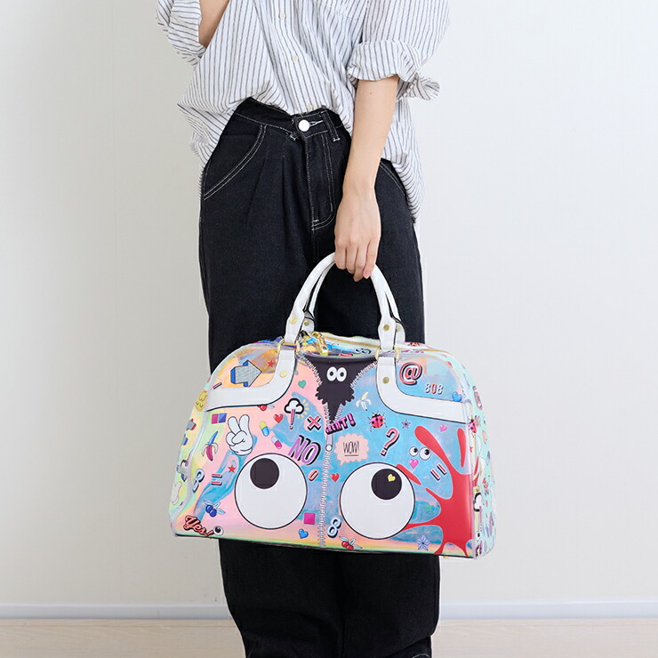 楽天市場】EYE THEME アイテーマ ポーチ付き オーロラ ボストンバッグ