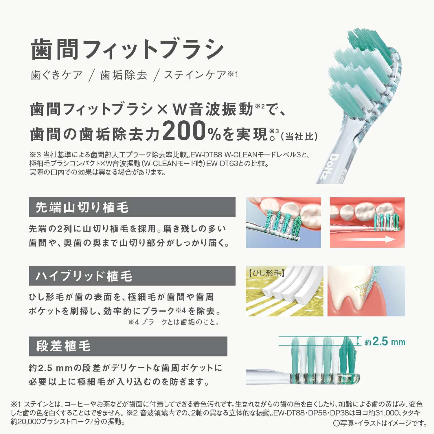 楽天市場】【公式店】 パナソニック W音波振動ハブラシドルツ 選べる2