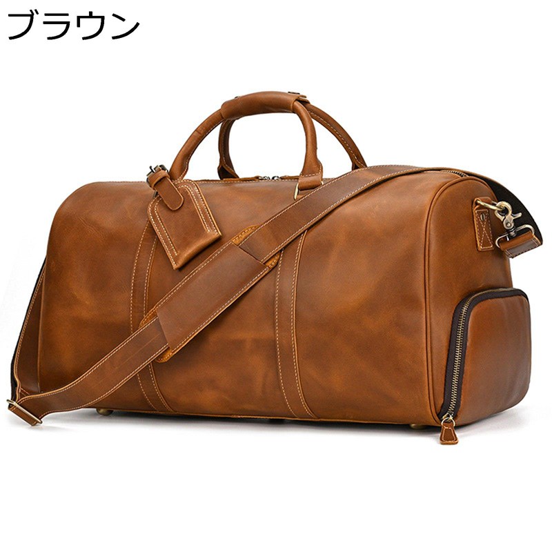 楽天市場】旅行バッグ 牛革 ボストンバッグ 大容量 3way 男女兼用