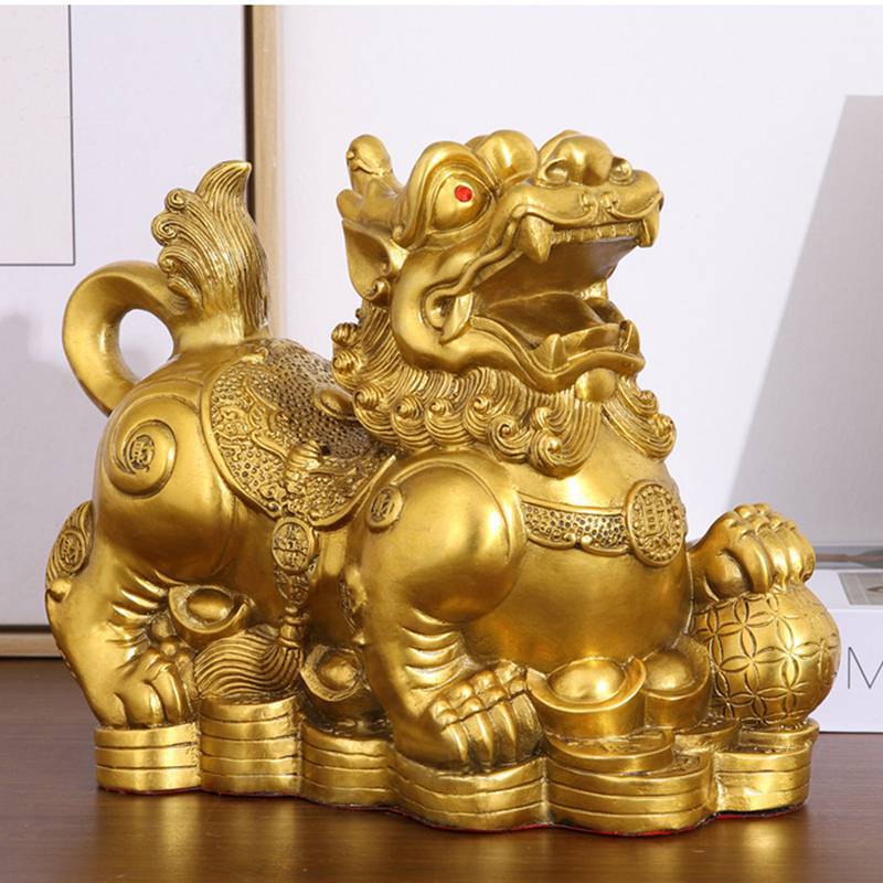 楽天市場】貔貅 置物 ヒキュウ 招財 風水アイテム 雄雌セット 一対