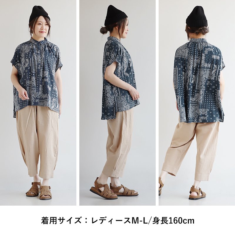 楽天市場】シャツ ブラウス レディース バンダナ柄 レーヨン100 接触冷